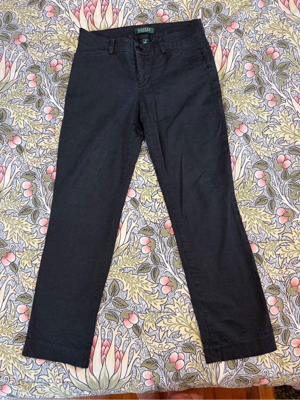 Ralph Lauren Petite Black Waistband Dress Pants